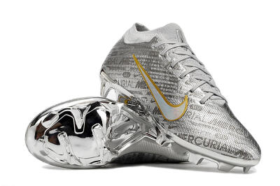 Nike Air Zoom Mercurial Vapor 15 Elite FG Low-Tops Soccer Cleats - Sliver/Gold/Rainbow