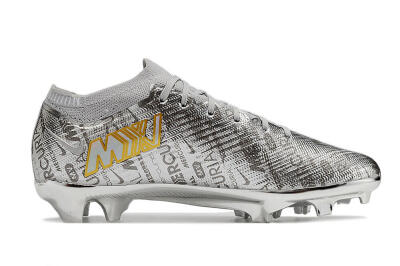 Nike Air Zoom Mercurial Vapor 15 Elite FG Low-Tops Soccer Cleats - Sliver/Gold/Rainbow