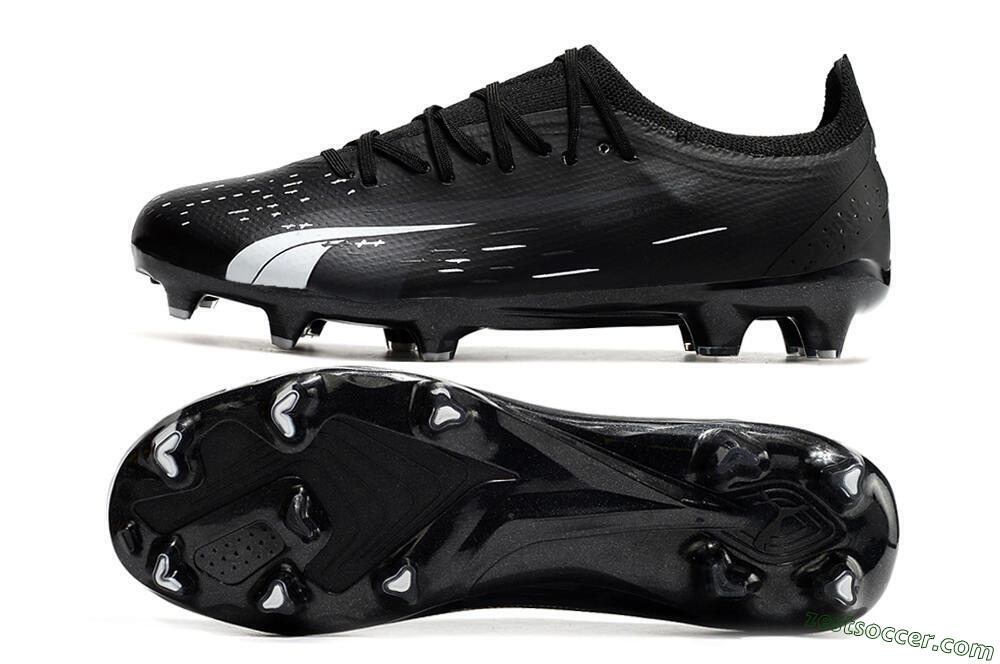 Puma Ultra Ultimate FG Low-Tops Soccer Cleats - Black/Whtie 1