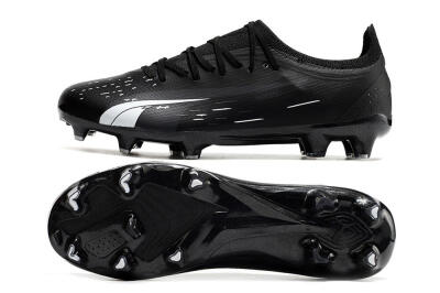 Puma Ultra Ultimate FG Low-Tops Soccer Cleats - Black/Whtie