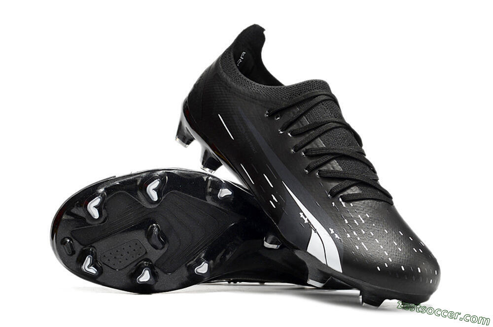 Puma Ultra Ultimate FG Low-Tops Soccer Cleats - Black/Whtie 3