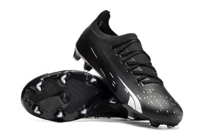 Puma Ultra Ultimate FG Low-Tops Soccer Cleats - Black/Whtie