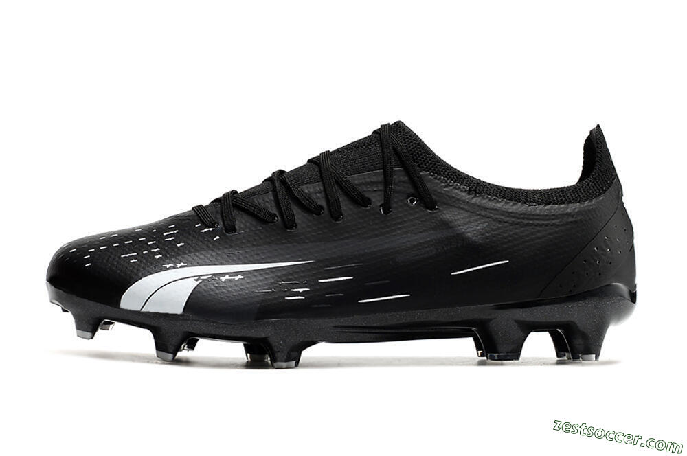 Puma Ultra Ultimate FG Low-Tops Soccer Cleats - Black/Whtie 2