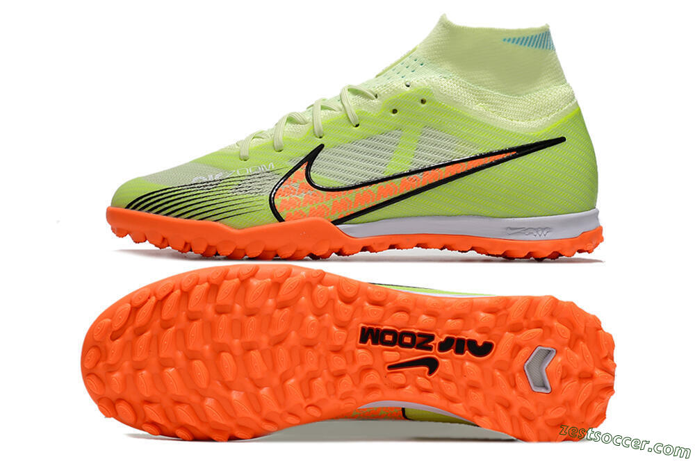 Nike Air Zoom Mercurial Superfly 15 Elite TF High-Tops Soccer Shoes - Yellow/Orange/Black 1