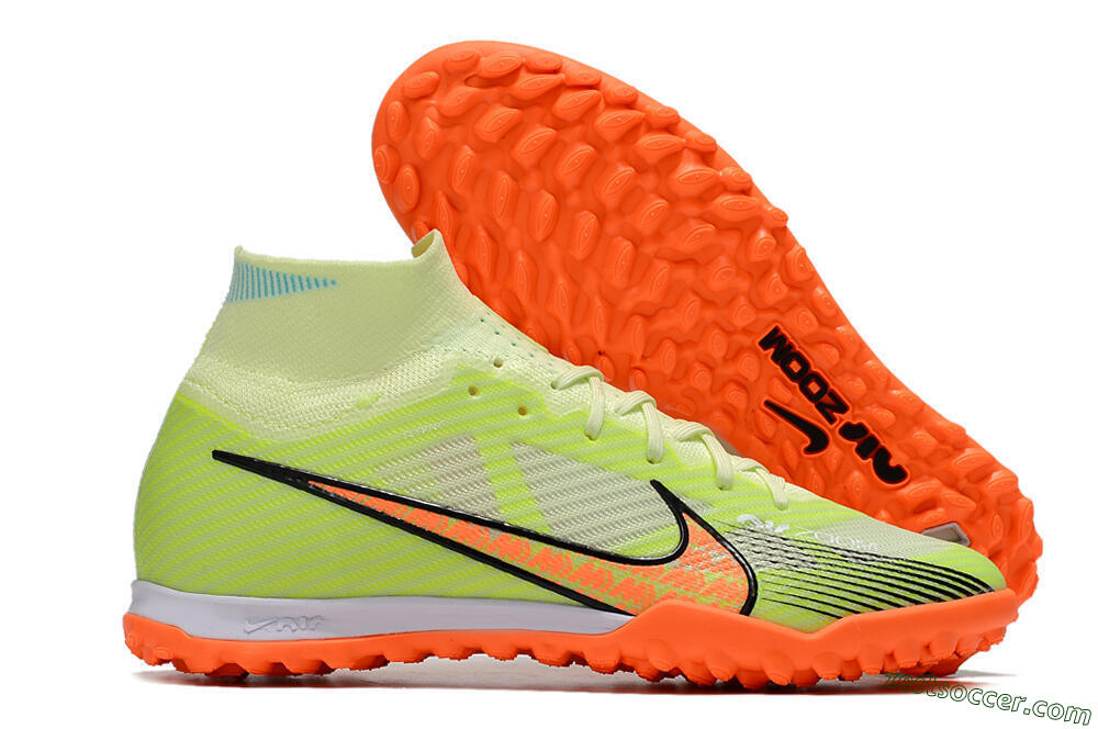 Nike Air Zoom Mercurial Superfly 15 Elite TF High-Tops Soccer Shoes - Yellow/Orange/Black 0