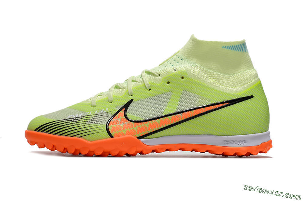 Nike Air Zoom Mercurial Superfly 15 Elite TF High-Tops Soccer Shoes - Yellow/Orange/Black 2