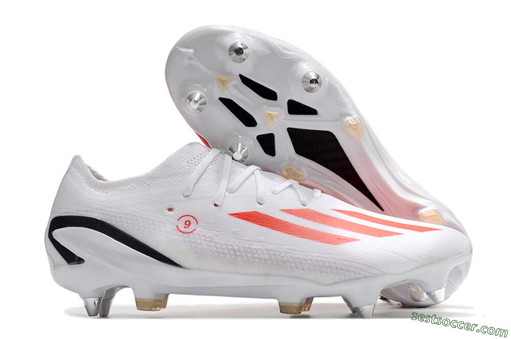 Adidas X Speedportal.1 SG Low-Tops Soccer Cleats - White/Orange/Black 0