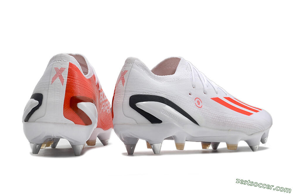 Adidas X Speedportal.1 SG Low-Tops Soccer Cleats - White/Orange/Black 6