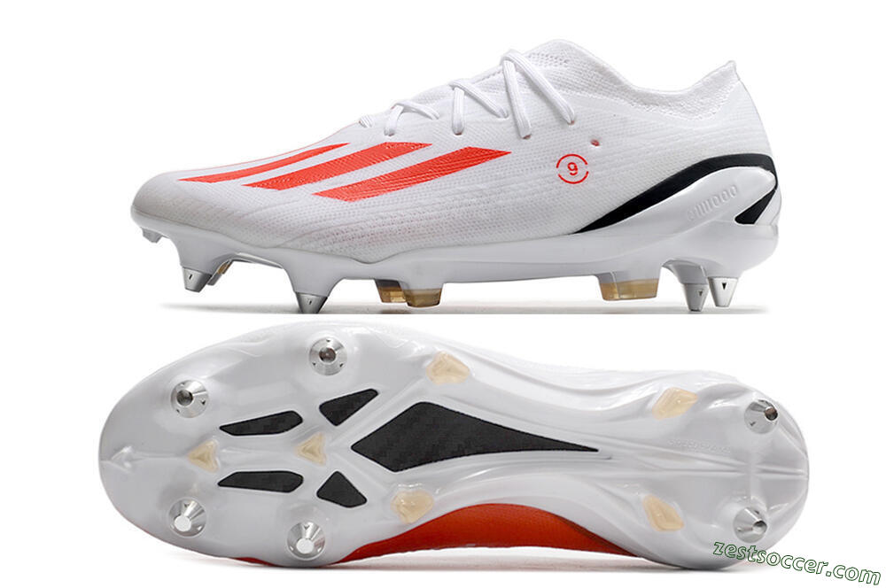 Adidas X Speedportal.1 SG Low-Tops Soccer Cleats - White/Orange/Black 1