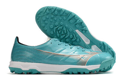 Mizuno Alpha Made in Japan TF Low-Tops Soccer Shoes - Blue/Silver/White