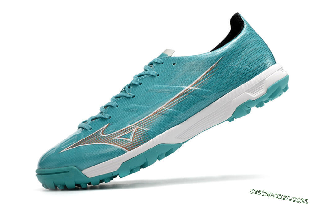 Mizuno Alpha Made in Japan TF Low-Tops Soccer Shoes - Blue/Silver/White 5