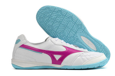 Mizuno Morelia Sala Japn IC Low-Tops Soccer Shoes - White/Pink/Blue