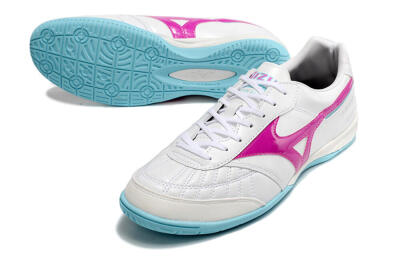 Mizuno Morelia Sala Japn IC Low-Tops Soccer Shoes - White/Pink/Blue