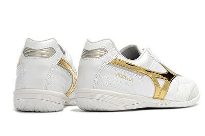 Mizuno Morelia Sala Japn IC Low-Tops Soccer Shoes - White/Gold