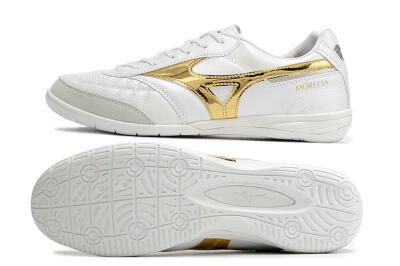 Mizuno Morelia Sala Japn IC Low-Tops Soccer Shoes - White/Gold