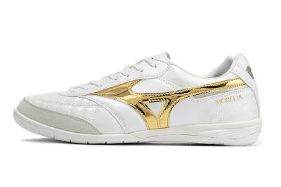 Mizuno Morelia Sala Japn IC Low-Tops Soccer Shoes - White/Gold