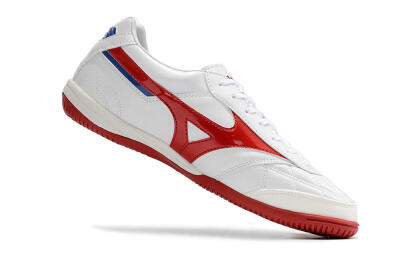 Mizuno Morelia Sala Japn IC Low-Tops Soccer Shoes - White/Red/Blue