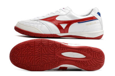 Mizuno Morelia Sala Japn IC Low-Tops Soccer Shoes - White/Red/Blue