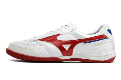 Mizuno Morelia Sala Japn IC Low-Tops Soccer Shoes - White/Red/Blue