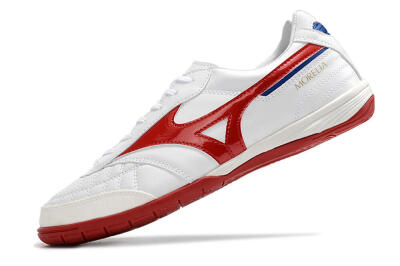 Mizuno Morelia Sala Japn IC Low-Tops Soccer Shoes - White/Red/Blue