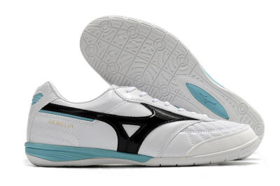 Mizuno Morelia Sala Japn IC Low-Tops Soccer Shoes - White/Black/Blue