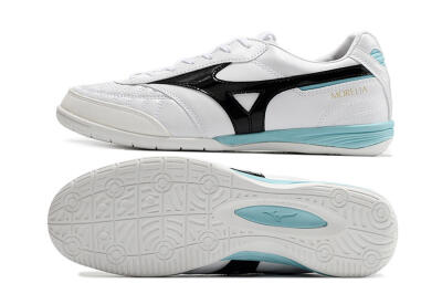 Mizuno Morelia Sala Japn IC Low-Tops Soccer Shoes - White/Black/Blue