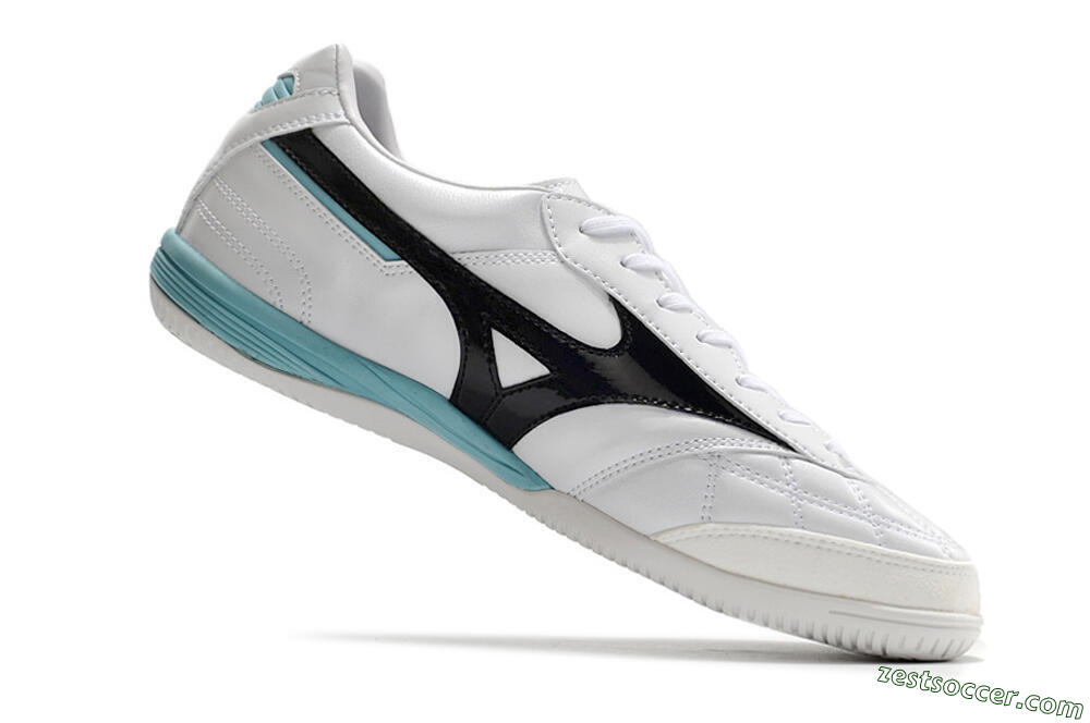Mizuno Morelia Sala Japn IC Low-Tops Soccer Shoes - White/Black/Blue 4