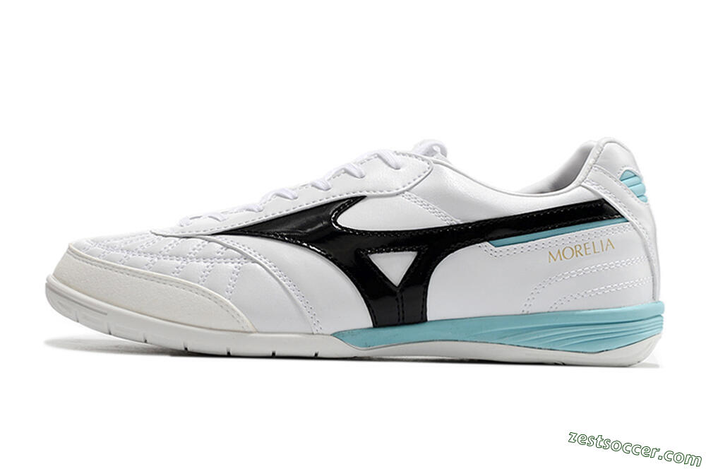 Mizuno Morelia Sala Japn IC Low-Tops Soccer Shoes - White/Black/Blue 2