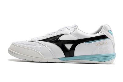 Mizuno Morelia Sala Japn IC Low-Tops Soccer Shoes - White/Black/Blue