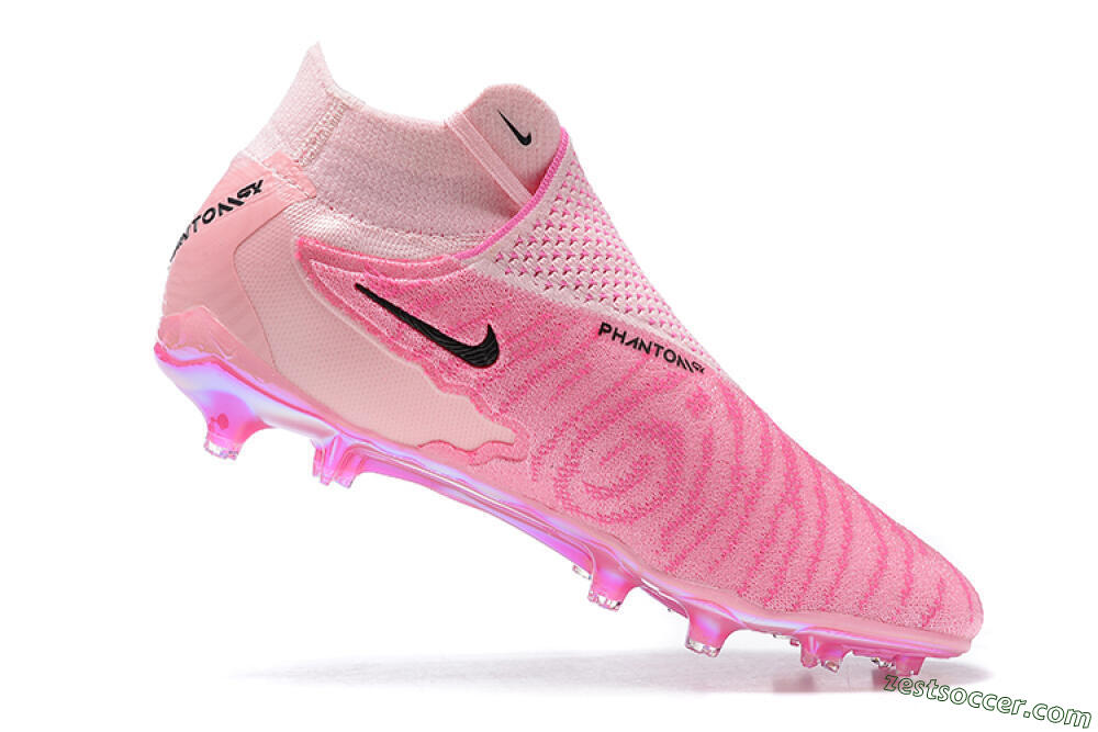 Nike Phantom GX Elite DF Link FG High-Tops Soccer Cleats - Pink/Black/Gold 6