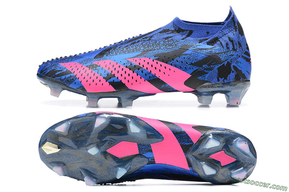Paul Pogba x Adidas Predator Accuracy+ FG High-Tops Soccer Cleats - Blue/Black/Pink 1
