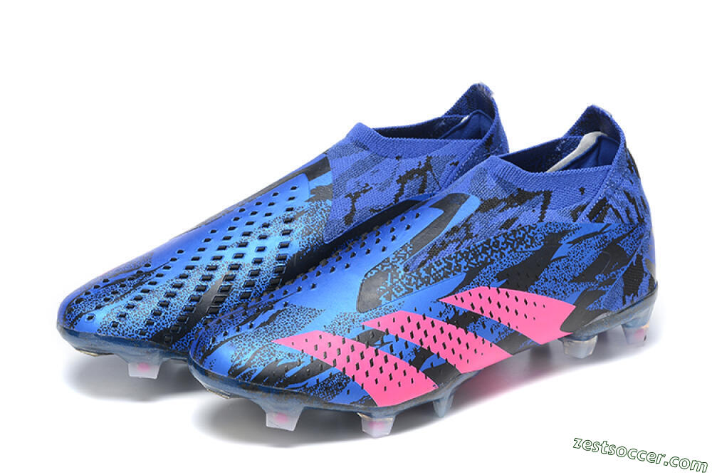 Paul Pogba x Adidas Predator Accuracy+ FG High-Tops Soccer Cleats - Blue/Black/Pink 9