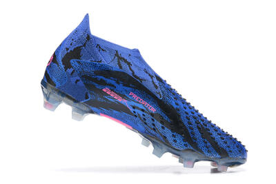 Paul Pogba x Adidas Predator Accuracy+ FG High-Tops Soccer Cleats - Blue/Black/Pink