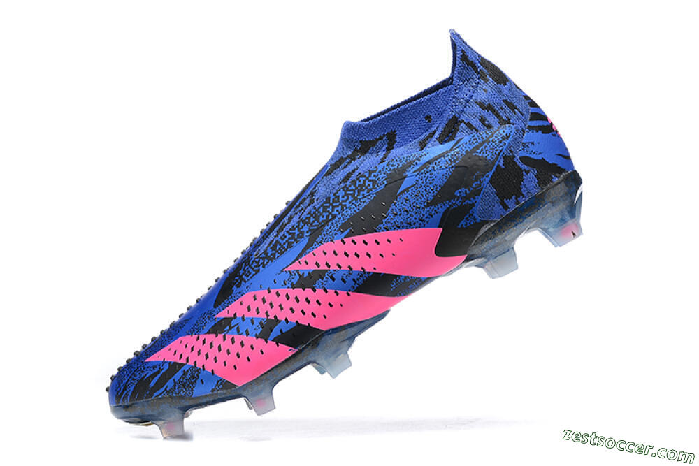 Paul Pogba x Adidas Predator Accuracy+ FG High-Tops Soccer Cleats - Blue/Black/Pink 7