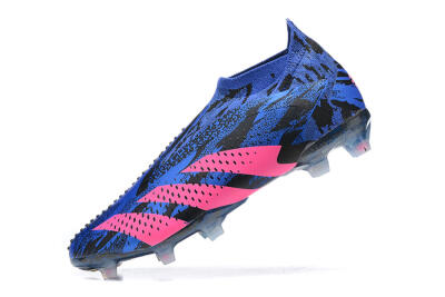 Paul Pogba x Adidas Predator Accuracy+ FG High-Tops Soccer Cleats - Blue/Black/Pink