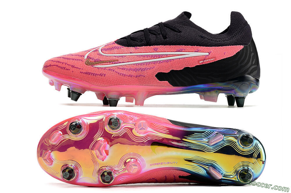 Nike Phantom GX Elite SG Low-Tops Soccer Cleats - Pink/Black/White 1