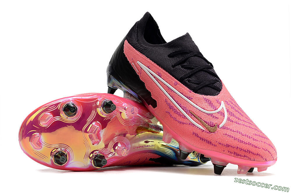 Nike Phantom GX Elite SG Low-Tops Soccer Cleats - Pink/Black/White 3