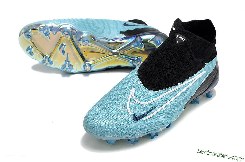 Nike Phantom GX Elite FG High-Tops Soccer Cleats - Blue/Black 3