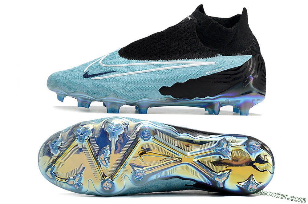 Nike Phantom GX Elite FG High-Tops Soccer Cleats - Blue/Black 1