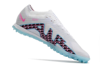 Nike Air Zoom Mercurial Vapor 15 Elite TF Low-Tops Soccer Shoes - White/Blue/Pink