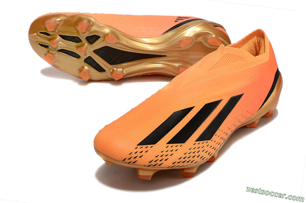 Adidas X Speedportal+ FG Low-Tops Soccer Cleats - Orange/Black/Gold 3