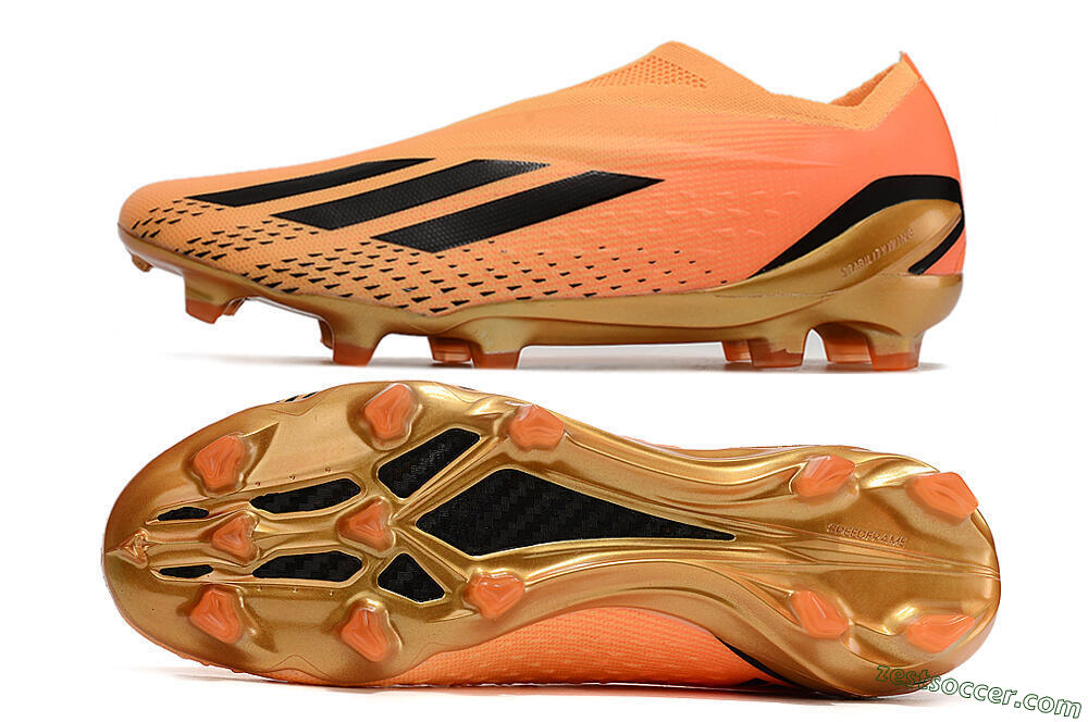 Adidas X Speedportal+ FG Low-Tops Soccer Cleats - Orange/Black/Gold 1