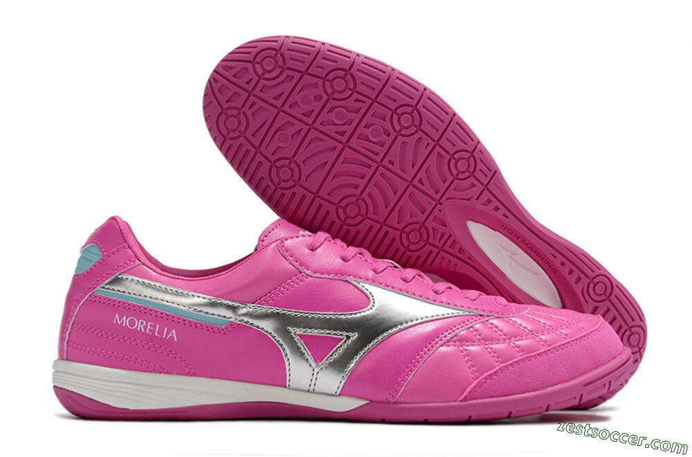 Mizuno Morelia Sala Japn IC Low-Tops Soccer Shoes - Pink/Silver 0