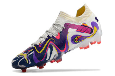 Puma Future Ultimate FG Low-Tops Soccer Cleats - White/Rainbow