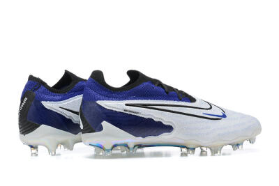 Nike Phantom GX Elite FG Low-Tops Soccer Cleats - White/Blue/Black