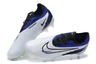 Nike Phantom GX Elite FG Low-Tops Soccer Cleats - White/Blue/Black