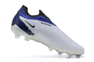 Nike Phantom GX Elite FG Low-Tops Soccer Cleats - White/Blue/Black