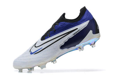 Nike Phantom GX Elite FG Low-Tops Soccer Cleats - White/Blue/Black