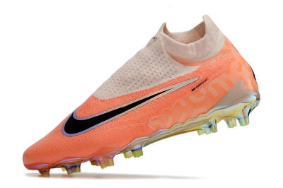 Nike Phantom GX Elite DF FG High-Tops Soccer Cleats - Orange/Black/Sliver