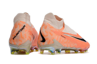 Nike Phantom GX Elite DF FG High-Tops Soccer Cleats - Orange/Black/Sliver